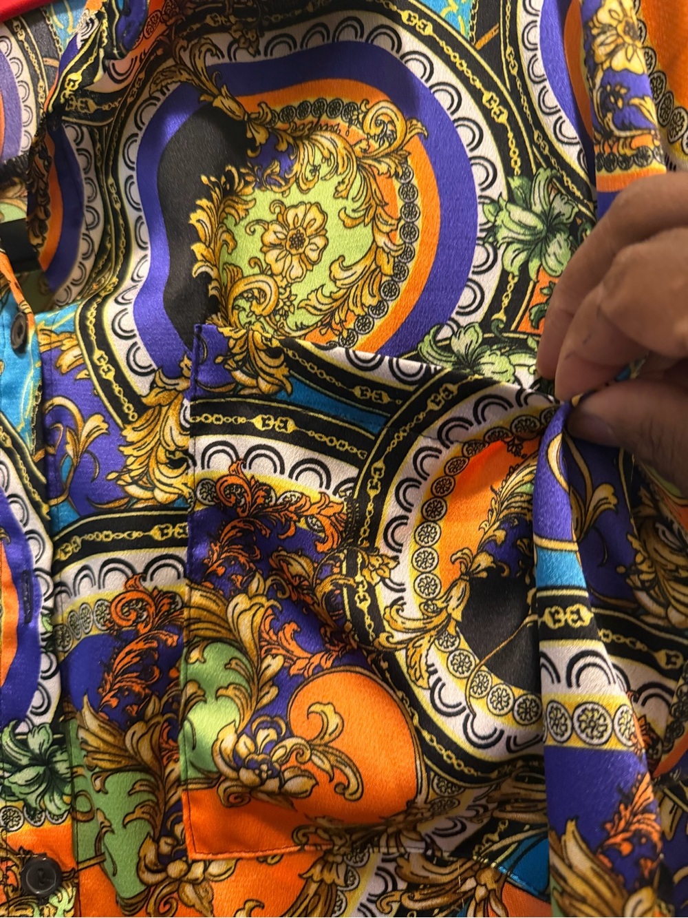 Pants set Colorful Paisley Two-Piece Set - Vibrant Blue & Orange - Picture 7 of 16